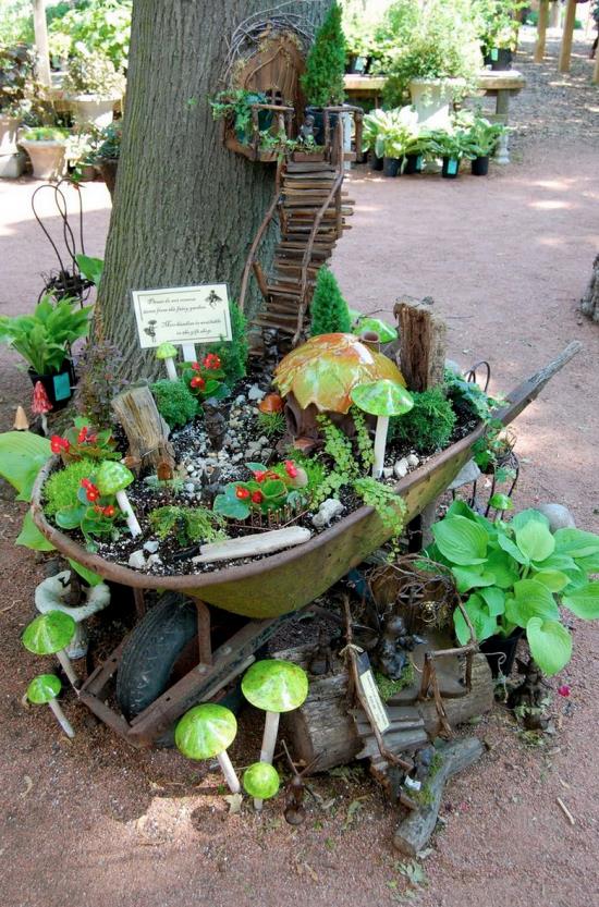 Tree Stump Fairy Garden 10