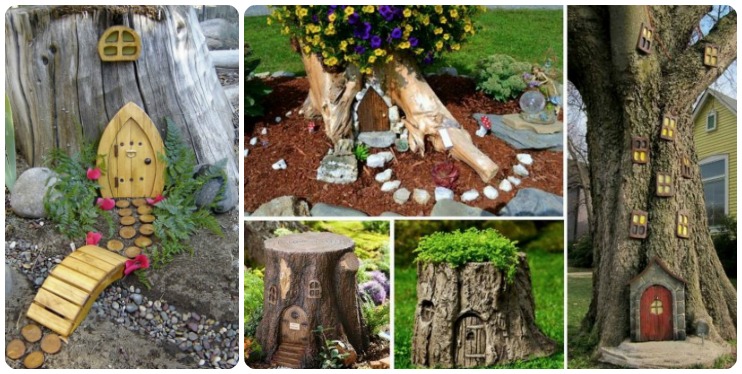 Tree Stump Fairy Garden Feat